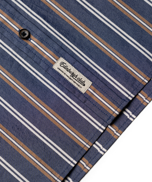 EDINBURGH CLUB（エディンバラクラブ）の「OVER FIT STRIPED SHIRT [NAVY]（シャツ/ブラウス・メンズ・ネイビー・SMALL/MEDIUM/LARGE/X-LARGE）」の5枚目の写真