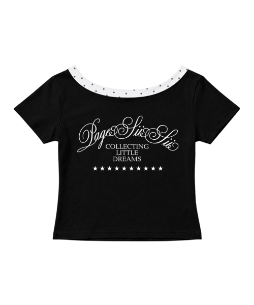 PAGESIISII（ページシシ）の「コレクティングリトルドリームスプリンティングフラワーワンショルダー スリムフィット 半袖Tシャツ ピンク（Tシャツ/カットソー・レディース・その他・MEDIUM）」の2枚目の写真