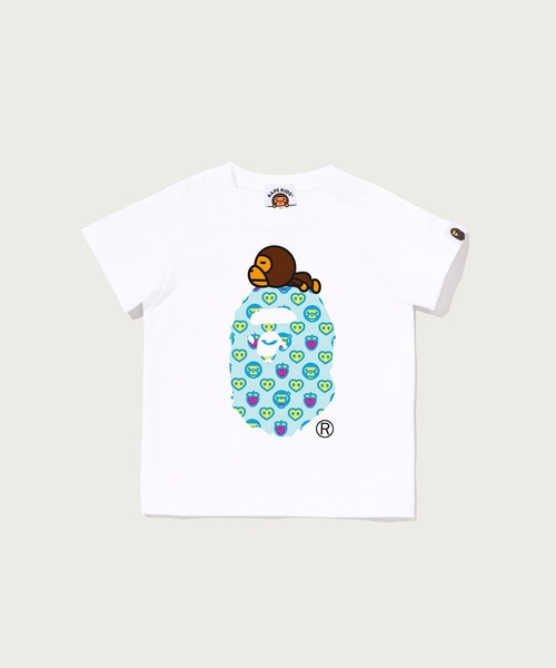 A BATHING APE(アベイシングエイプ)の「MILOGRAM SWEETS MILO ON BIG APE TEE(Tシャツ/カットソー・キッズ・ホワイト/ブラック・80)」の2枚目の写真