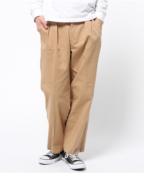 MIND BLOW（マインドブロウ）の「ストレッチチノ1タックパンツ（チノパンツ・メンズ・ブラック/ベージュ・SMALL/LARGE/MEDIUM）」の2枚目の写真