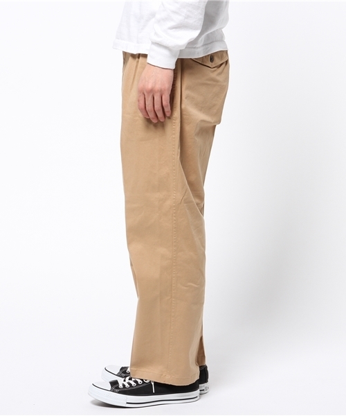 MIND BLOW（マインドブロウ）の「ストレッチチノ1タックパンツ（チノパンツ・メンズ・ブラック/ベージュ・SMALL/LARGE/MEDIUM）」の3枚目の写真