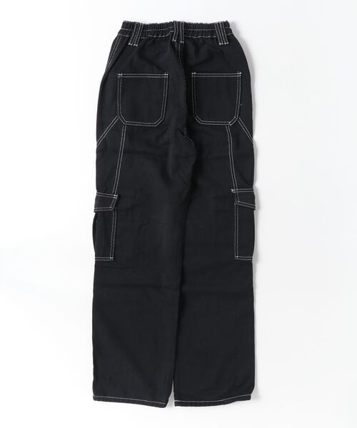 Dream garden(ドリームガーデン)の「配色ステッチ カーゴデニムパンツ(デニムパンツ・レディース・ブラック・XS/L/XL/2XL)」の2枚目の写真