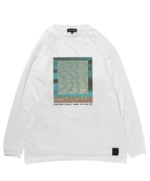 430(フォーサーティ)の「mlt5797-SF 430T2 L-S TEE ロングスリーブTシャツ(26-198)(Tシャツ/カットソー・メンズ・ブラック/ホワイト/アッシュ/ネイビー/スミクロ/サックスブルー・1/2/3/0)」の2枚目の写真