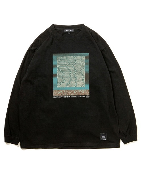 430(フォーサーティ)の「mlt5797-SF 430T2 L-S TEE ロングスリーブTシャツ(26-198)(Tシャツ/カットソー・メンズ・ブラック/ホワイト/アッシュ/ネイビー/スミクロ/サックスブルー・1/2/3/0)」の1枚目の写真