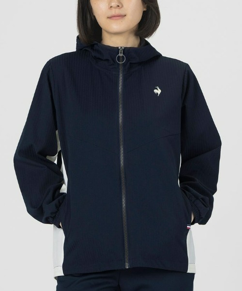 le coq sportif(ルコックスポルティフ)の「ルコックスポルティフ ストレッチリブクロスジャケット(ナイロンジャケット・レディース・レッド/ネイビー/ホワイト系その他・M/XL/L/S)」の3枚目の写真