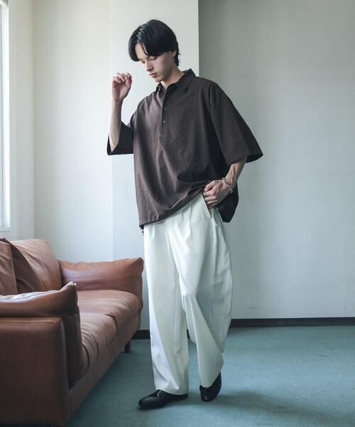 SENSE OF PLACE by URBAN RESEARCH(センスオブプレイスバイアーバンリサーチ)の「ルーズドロストプルオーバーシャツ(シャツ/ブラウス・メンズ・グリーン/ネイビー/ブラウン・MEDIUM/LARGE)」の10枚目の写真