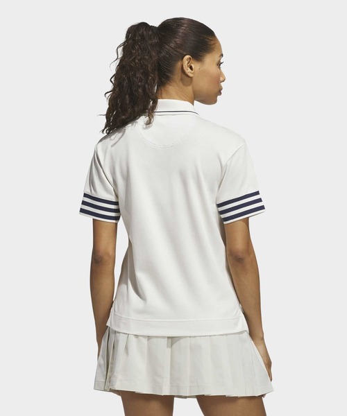 adidas(アディダス)の「オリジナルス スリーストライプス ポロシャツ【adidas Golf/アディダスゴルフ】(ポロシャツ・レディース・ホワイト・XX-LARGE/LARGE/MEDIUM/SMALL/X-LARGE/X-SMALL)」の2枚目の写真