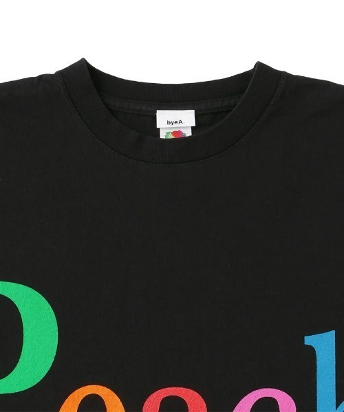 byeA.(バイエー)の「bye A./バイエー/NOT APPLE TEE PEACH(Tシャツ/カットソー・メンズ・ブラック・L/XL)」の4枚目の写真