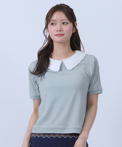 MARY QUANT（マリークワント）の「フラワーレース襟 プルオーバー（Tシャツ/カットソー・レディース・ブラック/ブルー/ホワイト・M）」の3枚目の写真