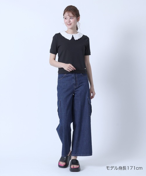 MARY QUANT（マリークワント）の「フラワーレース襟 プルオーバー（Tシャツ/カットソー・レディース・ブラック/ブルー/ホワイト・M）」の13枚目の写真