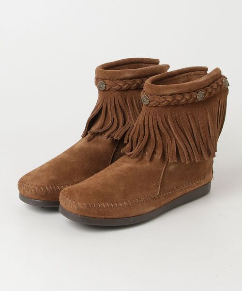 Minnetonka(ミネトンカ)の「【RE】【MINNETONKA】ハイ トップ バック ジッパー ブーツ HI TOP BACK ZIP BOOTS(ブーツ・レディース・ブラウン/ライトブラウン/ダークブラウン/グレー・US5)」の1枚目の写真