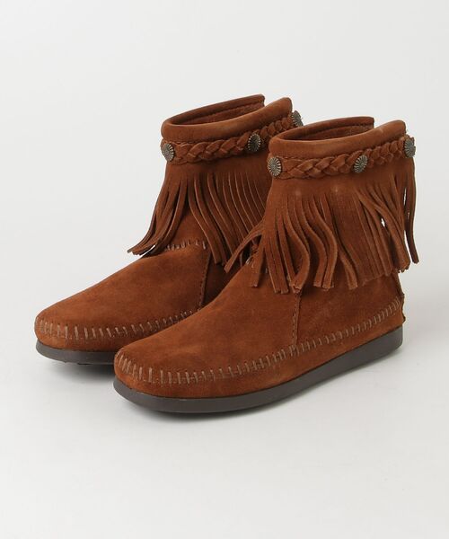 Minnetonka(ミネトンカ)の「【RE】【MINNETONKA】ハイ トップ バック ジッパー ブーツ HI TOP BACK ZIP BOOTS(ブーツ・レディース・ブラウン/ライトブラウン/ダークブラウン/グレー・US5)」の3枚目の写真