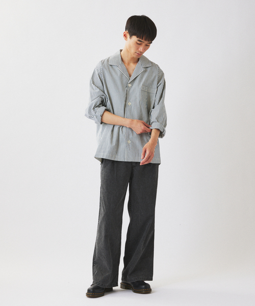 BROOKS BROTHERS(ブルックスブラザーズ)の「Brooks Brothers / ブルックスブラザーズ 別注 ストライプ シャツジャケット(シャツ/ブラウス・メンズ・ボルドー/サックスブルー・LARGE/MEDIUM)」の3枚目の写真