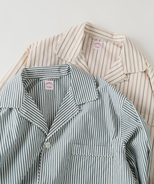 BROOKS BROTHERS(ブルックスブラザーズ)の「Brooks Brothers / ブルックスブラザーズ 別注 ストライプ シャツジャケット(シャツ/ブラウス・メンズ・ボルドー/サックスブルー・LARGE/MEDIUM)」の21枚目の写真
