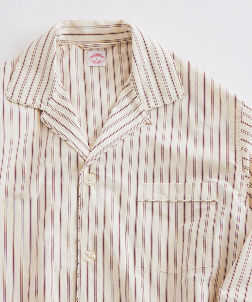 BROOKS BROTHERS(ブルックスブラザーズ)の「Brooks Brothers / ブルックスブラザーズ 別注 ストライプ シャツジャケット(シャツ/ブラウス・メンズ・ボルドー/サックスブルー・LARGE/MEDIUM)」の17枚目の写真
