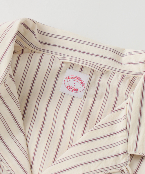 BROOKS BROTHERS(ブルックスブラザーズ)の「Brooks Brothers / ブルックスブラザーズ 別注 ストライプ シャツジャケット(シャツ/ブラウス・メンズ・ボルドー/サックスブルー・LARGE/MEDIUM)」の16枚目の写真