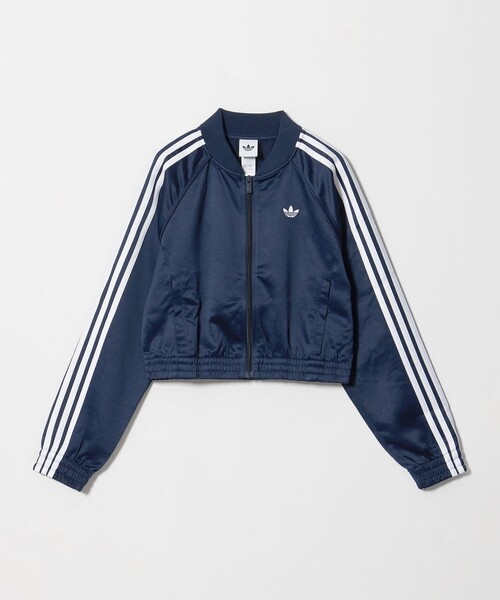 adidas Originals(アディダスオリジナルス)の「<adidas Originals>サテンジャケット(カーディガン/ボレロ・レディース・ネイビー/ブラック・FREE)」の2枚目の写真