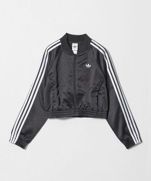 adidas Originals(アディダスオリジナルス)の「<adidas Originals>サテンジャケット(カーディガン/ボレロ・レディース・ネイビー/ブラック・FREE)」の1枚目の写真