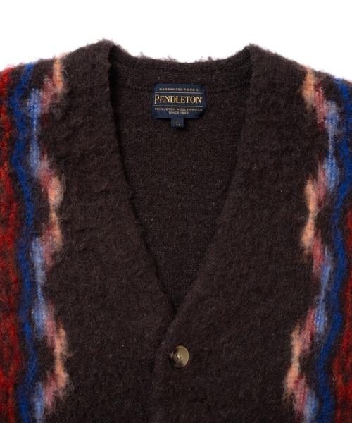 PENDLETON（ペンドルトン）の「モヘア混シャギーニットカーディガン（カーディガン/ボレロ・メンズ・ブラウン/Cobalt/ブラック・LARGE/MEDIUM）」の14枚目の写真