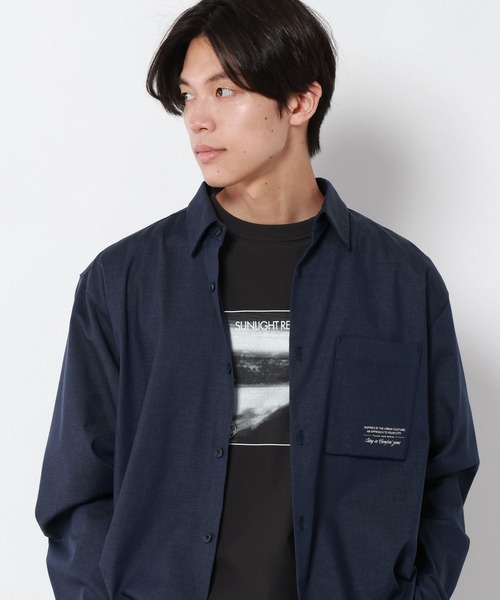 GLOBAL WORK(グローバルワーク)の「アーバンデニムシャツ/680678(シャツ/ブラウス・メンズ・ダークネイビー・LARGE/X-LARGE/SMALL/MEDIUM)」の16枚目の写真