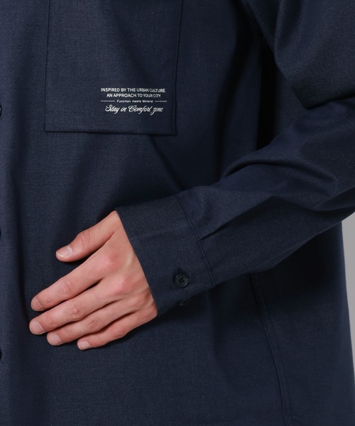 GLOBAL WORK(グローバルワーク)の「アーバンデニムシャツ/680678(シャツ/ブラウス・メンズ・ダークネイビー・LARGE/X-LARGE/SMALL/MEDIUM)」の7枚目の写真