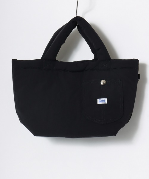 Lee(リー)の「Lee/リー パファー ロゴ ワンポイント刺繍 ワークポケット ミニトートバッグ/ランチバッグ/レディース メンズ(トートバッグ・レディース・オフホワイト/チョコ/ブラック・FREE)」の5枚目の写真
