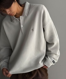 Java（ジャバ）の「《JaVaジャバコラボ》ベーシック以上、主張しすぎない存在感。胸刺繍入り襟ライン配色ニットポロシャツ(長袖)（ポロシャツ）」