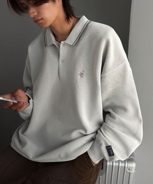 Classic Knitted Long Sleeve Shirt／クラシックニット長袖ポロシャツ
