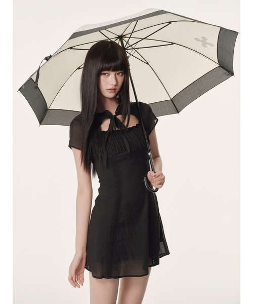 andwang（アンドワン）の「Airy Vintage Dress（ワンピース・レディース・アイボリー/ブラック・SMALL/MEDIUM）」の17枚目の写真