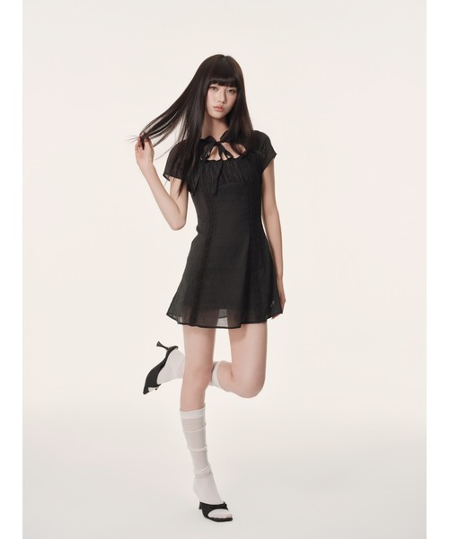 andwang（アンドワン）の「Airy Vintage Dress（ワンピース・レディース・アイボリー/ブラック・SMALL/MEDIUM）」の18枚目の写真