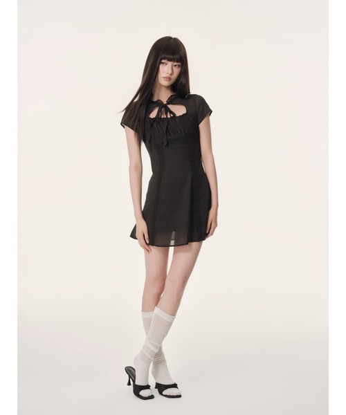 andwang（アンドワン）の「Airy Vintage Dress（ワンピース・レディース・アイボリー/ブラック・SMALL/MEDIUM）」の19枚目の写真
