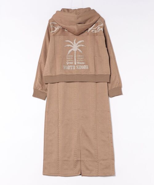 Kahiko(カヒコ)の「【Kahiko】SURF&Palms モニスパーカ-&ノースリーブワンピースセット(ワンピース・レディース・ベージュ/グレー/ホワイト・FREE)」の3枚目の写真