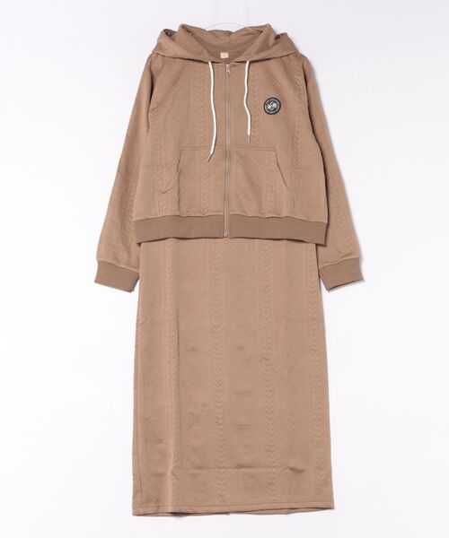 Kahiko(カヒコ)の「【Kahiko】SURF&Palms モニスパーカ-&ノースリーブワンピースセット(ワンピース・レディース・ベージュ/グレー/ホワイト・FREE)」の13枚目の写真