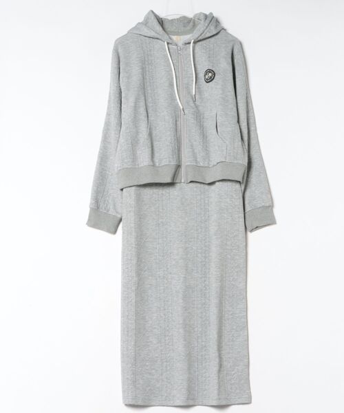 Kahiko(カヒコ)の「【Kahiko】SURF&Palms モニスパーカ-&ノースリーブワンピースセット(ワンピース・レディース・ベージュ/グレー/ホワイト・FREE)」の5枚目の写真