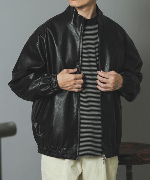 ITEMS URBANRESEARCH(アイテムズ アーバンリサーチ)の「スタンドネックF.L.Wzipperブルゾン(ブルゾン・メンズ・ブラウン/ブラック・MEDIUM/LARGE)」の3枚目の写真
