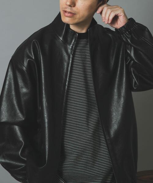 ITEMS URBANRESEARCH(アイテムズ アーバンリサーチ)の「スタンドネックF.L.Wzipperブルゾン(ブルゾン・メンズ・ブラウン/ブラック・MEDIUM/LARGE)」の4枚目の写真