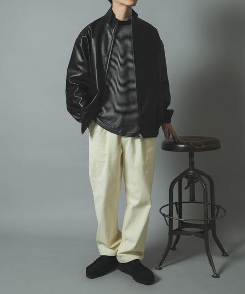 ITEMS URBANRESEARCH(アイテムズ アーバンリサーチ)の「スタンドネックF.L.Wzipperブルゾン(ブルゾン・メンズ・ブラウン/ブラック・MEDIUM/LARGE)」の8枚目の写真
