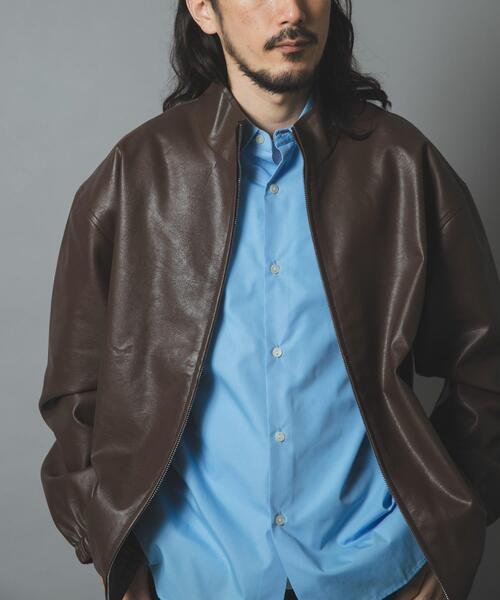ITEMS URBANRESEARCH(アイテムズ アーバンリサーチ)の「スタンドネックF.L.Wzipperブルゾン(ブルゾン・メンズ・ブラウン/ブラック・MEDIUM/LARGE)」の12枚目の写真