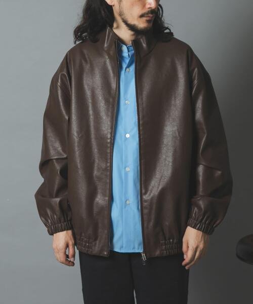 ITEMS URBANRESEARCH(アイテムズ アーバンリサーチ)の「スタンドネックF.L.Wzipperブルゾン(ブルゾン・メンズ・ブラウン/ブラック・MEDIUM/LARGE)」の14枚目の写真