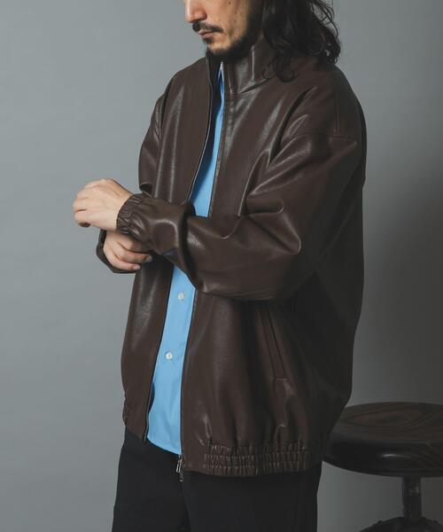 ITEMS URBANRESEARCH(アイテムズ アーバンリサーチ)の「スタンドネックF.L.Wzipperブルゾン(ブルゾン・メンズ・ブラウン/ブラック・MEDIUM/LARGE)」の15枚目の写真