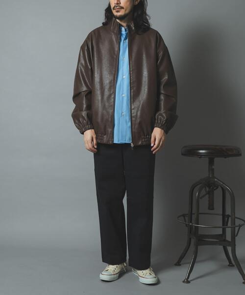 ITEMS URBANRESEARCH(アイテムズ アーバンリサーチ)の「スタンドネックF.L.Wzipperブルゾン(ブルゾン・メンズ・ブラウン/ブラック・MEDIUM/LARGE)」の17枚目の写真