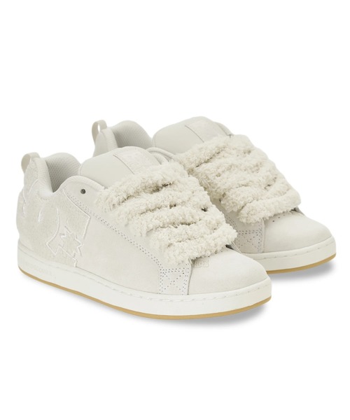 DC SHOES(ディーシーシューズ)の「DC SHOES ウィメンズ WS COURT GRAFFIK SD シューズ 【2026年秋冬モデル】/レディースパイソン柄・ボアスニーカー(スニーカー・レディース・ホワイト系その他/ブラック系その他・23cm/23.5cm/24cm/24.5cm/25cm)」の1枚目の写真