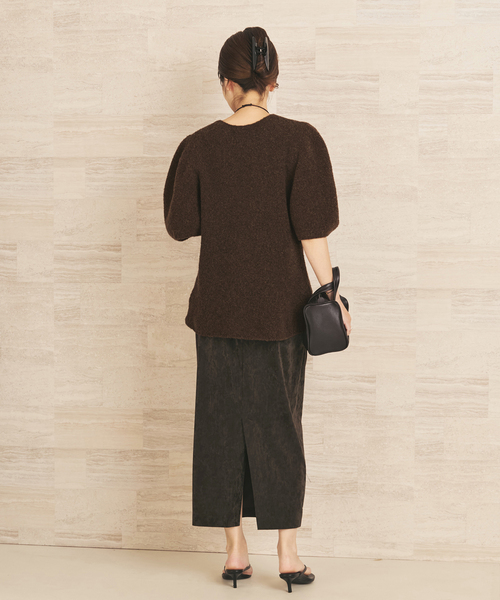plage（プラージュ）の「suede like jersey tightスカート（スカート・レディース・ブラウン系その他・36/38）」の6枚目の写真