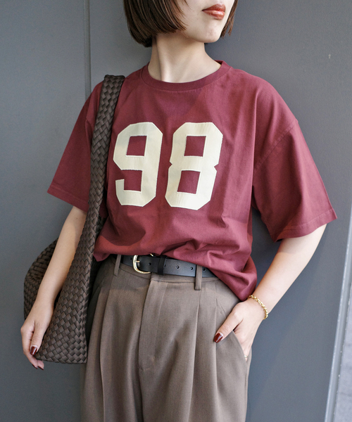 SCREEN STARS（スクリーンスターズ）の「SCREEN STARS/スクリーンスターズ SLOBE別注 ナンバリングTEE（Tシャツ/カットソー・レディース・ベージュ/ボルドー・FREE）」の5枚目の写真