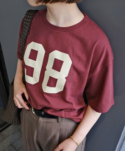 SCREEN STARS（スクリーンスターズ）の「SCREEN STARS/スクリーンスターズ SLOBE別注 ナンバリングTEE（Tシャツ/カットソー・レディース・ベージュ/ボルドー・FREE）」の6枚目の写真