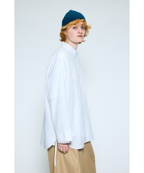nagonstans(ナゴンスタンス)の「piping wide shirt(シャツ/ブラウス・レディース・杢グレー/ホワイト/ライトブルー・MEDIUM)」の11枚目の写真