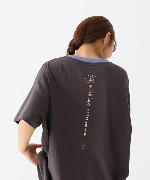 HEART MARKET(ハートマーケット)の「タテカラフル刺繍チュニック(Tシャツ/カットソー・レディース・ホワイト系1/グリーン系/レッド系/グレー系2/グレー系1/ホワイト系2・FREE)」の3枚目の写真