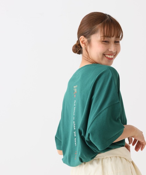HEART MARKET(ハートマーケット)の「タテカラフル刺繍チュニック(Tシャツ/カットソー・レディース・ホワイト系1/グリーン系/レッド系/グレー系2/グレー系1/ホワイト系2・FREE)」の5枚目の写真