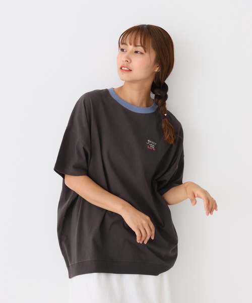HEART MARKET(ハートマーケット)の「タテカラフル刺繍チュニック(Tシャツ/カットソー・レディース・ホワイト系1/グリーン系/レッド系/グレー系2/グレー系1/ホワイト系2・FREE)」の22枚目の写真
