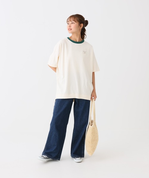 HEART MARKET(ハートマーケット)の「タテカラフル刺繍チュニック(Tシャツ/カットソー・レディース・ホワイト系1/グリーン系/レッド系/グレー系2/グレー系1/ホワイト系2・FREE)」の12枚目の写真